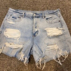 American Eagle high waisted ripped jean shorts